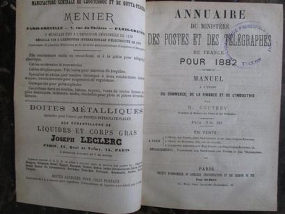 null [Postes et télégraphes]. RÉUNION DE 3 OUVRAGES. 6 volumes, reliures de l'époque...