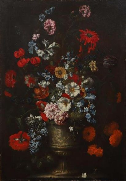 null Attribué à Pieter Gaspar VERBRUGGHEN (1664-1730).
Bouquet de fleurs dans un...