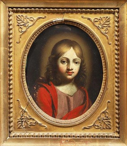 null École FRANCAISE vers 1640.
Jésus Christ Enfant.
Cuivre.
D. : 18 x 15 cm.
(Petits...