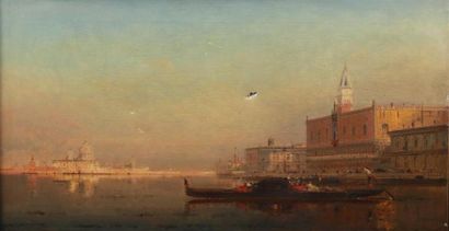 null Henri DUVIEUX (Paris 1855-1920).
Vue de Venise.
Sur sa toile d'origine. 
D....