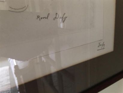 null Raoul DUFY (1877-1953).
Baigneuse.
Eau-forte, signée dans la planche et signature...