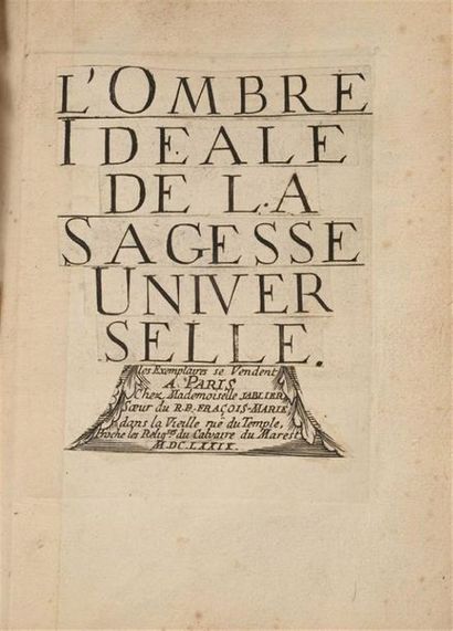 null [Guaïta] [Ésotérisme]. SABBATHIER (le R. P. Esprit). L'Ombre idéale de la Sagesse...