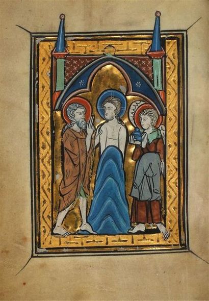 null [Manuscrit enluminé du XIIIe siècle] Psautier biblique. Flandres ou Nord de...