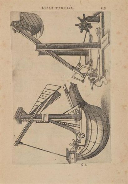 null * [Livre illustré du XVIe siècle]. LIPSE (Juste). Poliorceticon, sive De machinis,...