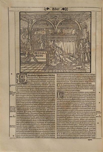 null * [BIBLE illustrée. Latin. 1527]. Textus Biblie. In hoc opera hec insunt, Concordantie...