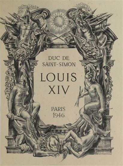 null * DECARIS. SAINT-SIMON (Duc de). Louis XIV. Paris, Omphale, 1946. Fort in-4,...