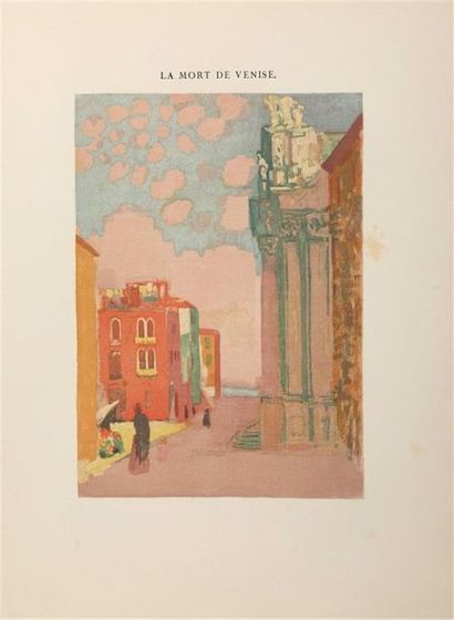 null * DENIS. BARRÈS (Maurice). La mort de Venise. Paris, Eos, 1930. In-4, en feuilles,...
