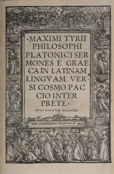 null [Livre du XVIe s.]. MAXIME DE TYR. Maximi Tyrii, philosophi platonici, Sermones...