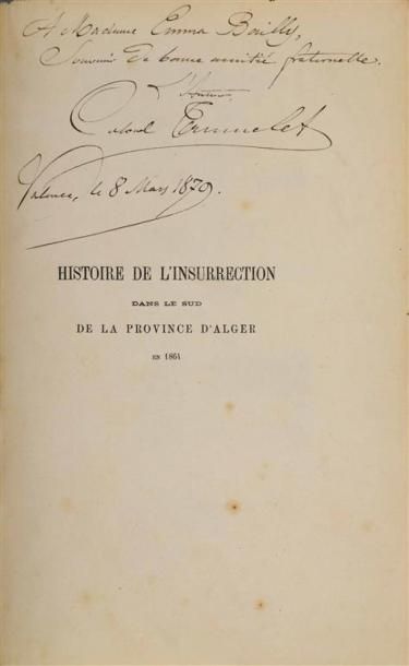 null TRUMELET (C.). Histoire de l'insurrection dans le sud de la province d'Alger...