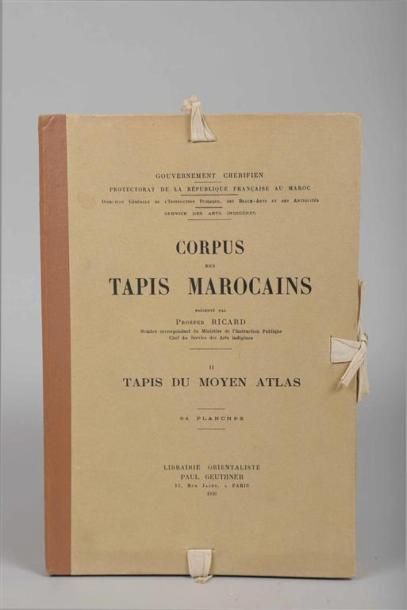null RICARD (Prosper). Corpus des tapis marocains. I : Tapis de Rabat. II : Tapis...