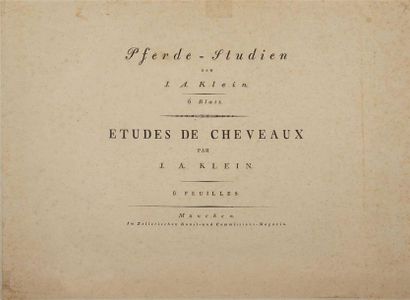 null KLEIN, Johann Adam.- Pferde Studien von J. A. Klein - 6 Blatt - Etudes de Cheveaux...