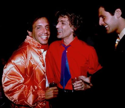 null STEVE RUBELL & GIORGIO DI SANT'ANGELO.
By Rose Hartman.
Studio 54.
1977.
Tirage...