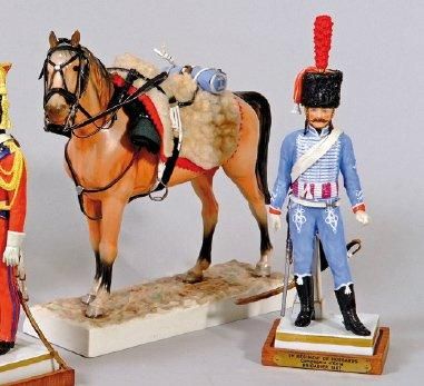 null BRIGADIER DU PREMIER RÉGIMENT DE HUSSARD, 1807. On y joint: son cheval harn...