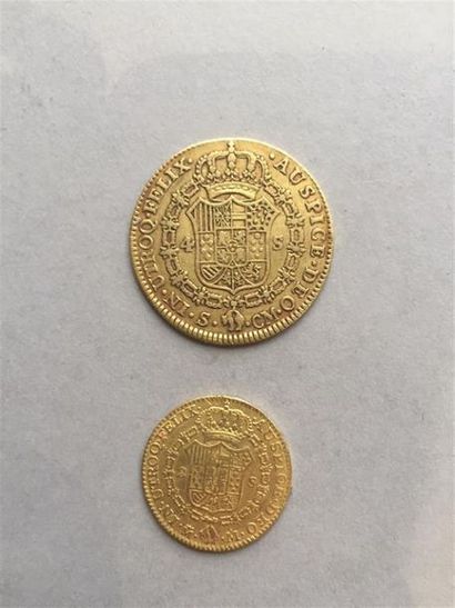null ESPAGNE. CHARLES III (1759-1788). 4 escudos. Séville. 1787. (Fr. 285). 2 escudos....