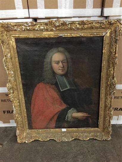 null Ecole du XVIIIe siècle.
Portrait de magistrat.
Huile sur toile.
82 x 65 cm.
REstaurations,...