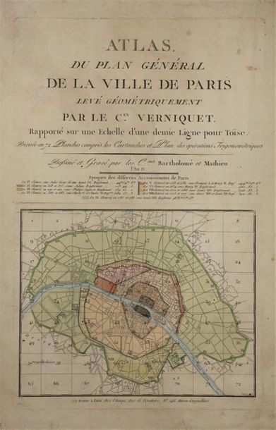 [Paris]. VERNIQUET. Atlas du plan général...