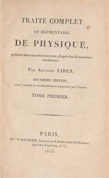 null [Physique]. Réunion de 4 ouvrages.
- JAMIN (J.). La physique depuis les recherches...