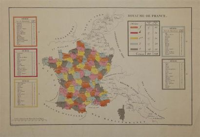 null CHAMOT. Royaume de France [carte des 86 départements]. Gravé par Pélicier. S.l.,...