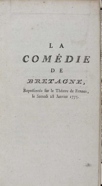 [Bretagne]. [GOHIER (Louis-Jerôme)]. Le Couronnement...