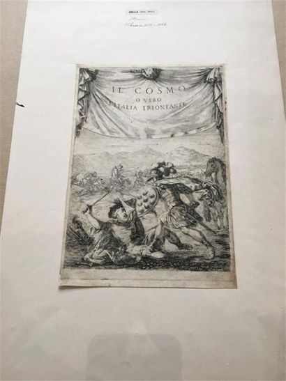 null Stefano DELLA BELLA (1610-1664). 2 gravures :
- Chasseur et son chien.
Gravure...