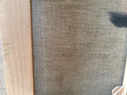 null Marcel KERVELLA (1930).
Neige sur l'aber Wrach, [19]67.
Toile signée en bas...