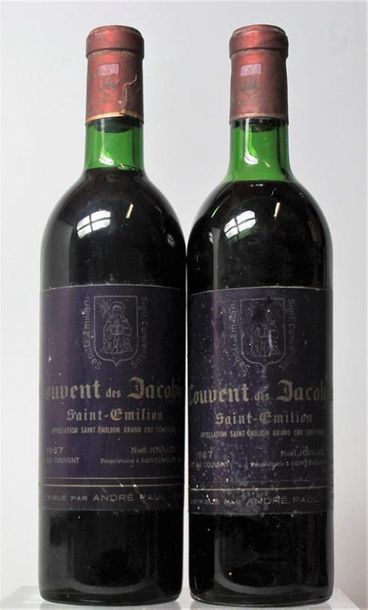 null Lot de 3 bouteilles COUVENT DES JACOBINS - St. Emilion Grand cru.
Étiquettes...