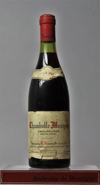 null 1 bouteille CHAMBOLLE MUSIGNY 1er cru "Les Amoureuses" - G. ROUMIER, 1976.	
Étiquette...