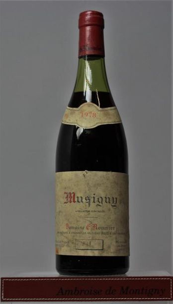 null 1 bouteille MUSIGNY Grand cru - G. ROUMIER, 1978.	
Étiquette légèrement tachée,...