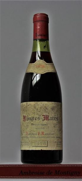 null 1 bouteille BONNES MARES - G. ROUMIER, 1978.	
Étiquette légèrement tachée.
