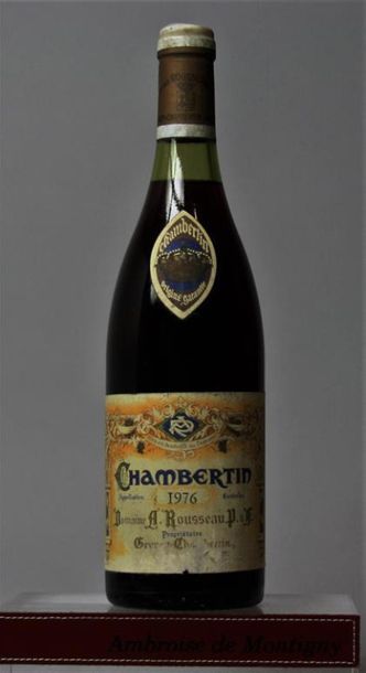 null 1 bouteille CHAMBERTIN Grand cru - A. ROUSSEAU, 1976.	
Étiquette abimée et légèrement...