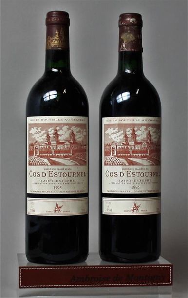 null 2 bouteilles CHÂTEAU COS D'ESTOURNEL - 2é GCC St. Estephe, 1995.	
Étiquettes...