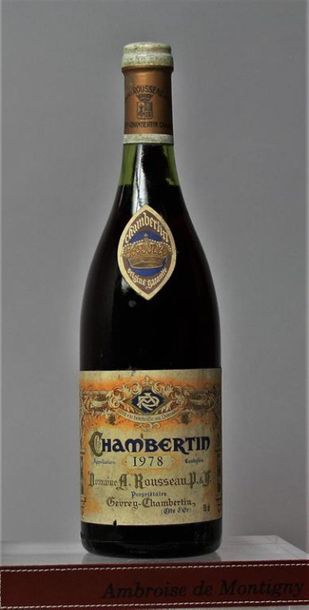 null 1 bouteille CHAMBERTIN Grand cru - A. ROUSSEAU, 1978.	
Niveau 3,3cm.

