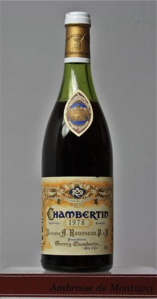 null 1 bouteille CHAMBERTIN Grand cru - A. ROUSSEAU, 1978.	
Niveau 4,5cm.
