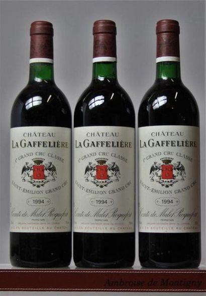 null 3 bouteilles CHÂTEAU La GAFFELIERE - St. Emilion Grand cru, 1994.	
Niveaux bas...
