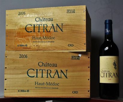 null 12 bouteilles CHÂTEAU CITRAN - Haut Médoc, 2006.	
Caisse bois d'origine. (2...