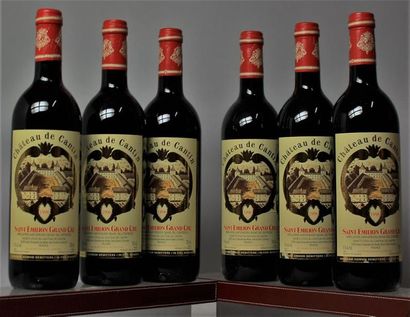 null 6 bouteilles CHÂTEAU de CANTIN - St. Emilion Grand cru, 1996.	
Caisse bois ...