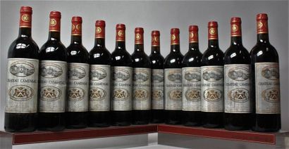 null 12 bouteilles CHÂTEAU de CAMENSAC - Haut Médoc, 1998.	
Caisse bois d'origin...