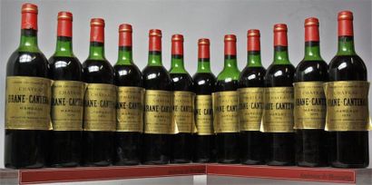 null 12 bouteilles CHÂTEAU BRANE CANTENAC - 2é GCC Margux, 1976.	
Caisse bois d'origine....