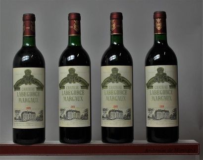 4 bouteilles CHÂTEAU LABEGORCE - Margaux,...