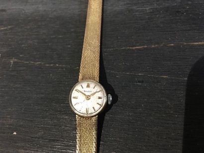 null Montre-bracelet de dame en or jaune 18K (750 millièmes), cadran rond et bracelet...