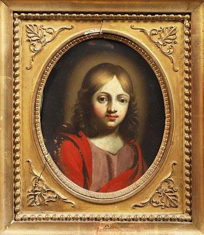 null NON VENU///École FRANCAISE vers 1640.
Jésus Christ Enfant.
Cuivre.
D. : 18 x...