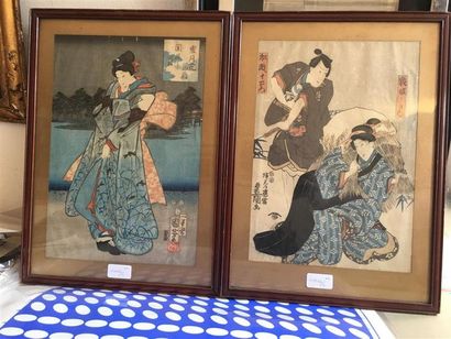 null NON VENU///Utagawa Toyokuni III (1786-1865) et Utagawa Kuniyoshi (1798-1861):
Deux...