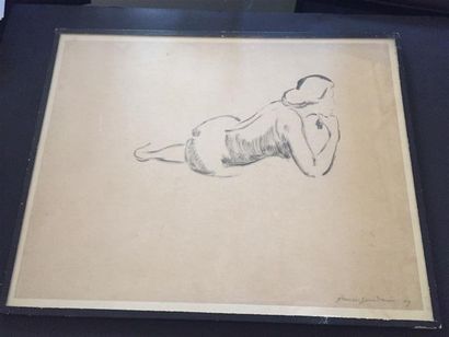 null Francis JOURDAIN (1876-1958).
Femme nue allongée.
Encre de Chine signée et datée...