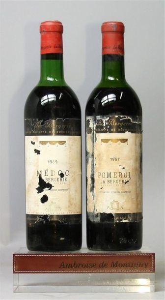 null 2 bouteilles BARON PHILIPPE DE ROTHSCHILD LA BERGERIE
1 bouteille de Pomerol...