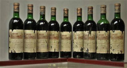null 9 bouteilles DOMAINE DE L'EGLISE - Pomerol 1972.
Etiquettes tachées, abimées,...