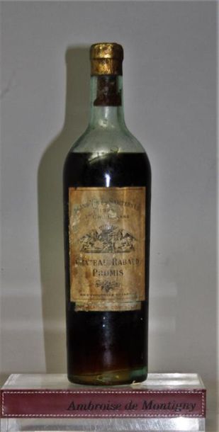 null 1 bouteille CHÂTEAU RABAUD PROMIS - 1er CC Sauternes 1928.
Etiquette tachée,...