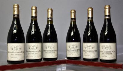 null 6 bouteilles GEVREY CHAMBERTIN 1er cru "LAVAUT SAINT JACQUES" - LUCIEN LE MOINE...