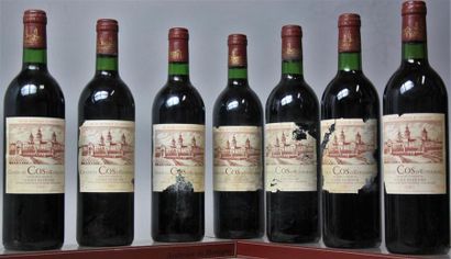 null 7 bouteilles CHÂTEAU COS D'ESTOURNEL - 2é GCC St. Estephe 1983.
Etiquettes abimées,...