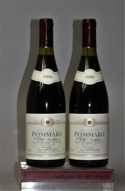 null 2 bouteilles POMMARD 1er cru "Les Rugiens" - A. BOUTEILLER 2000.