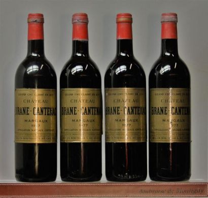 null 4 bouteilles CHÂTEAU BRANE CANTENAC - 2é GCC Margaux 1977.
Etiquettes légèrement...